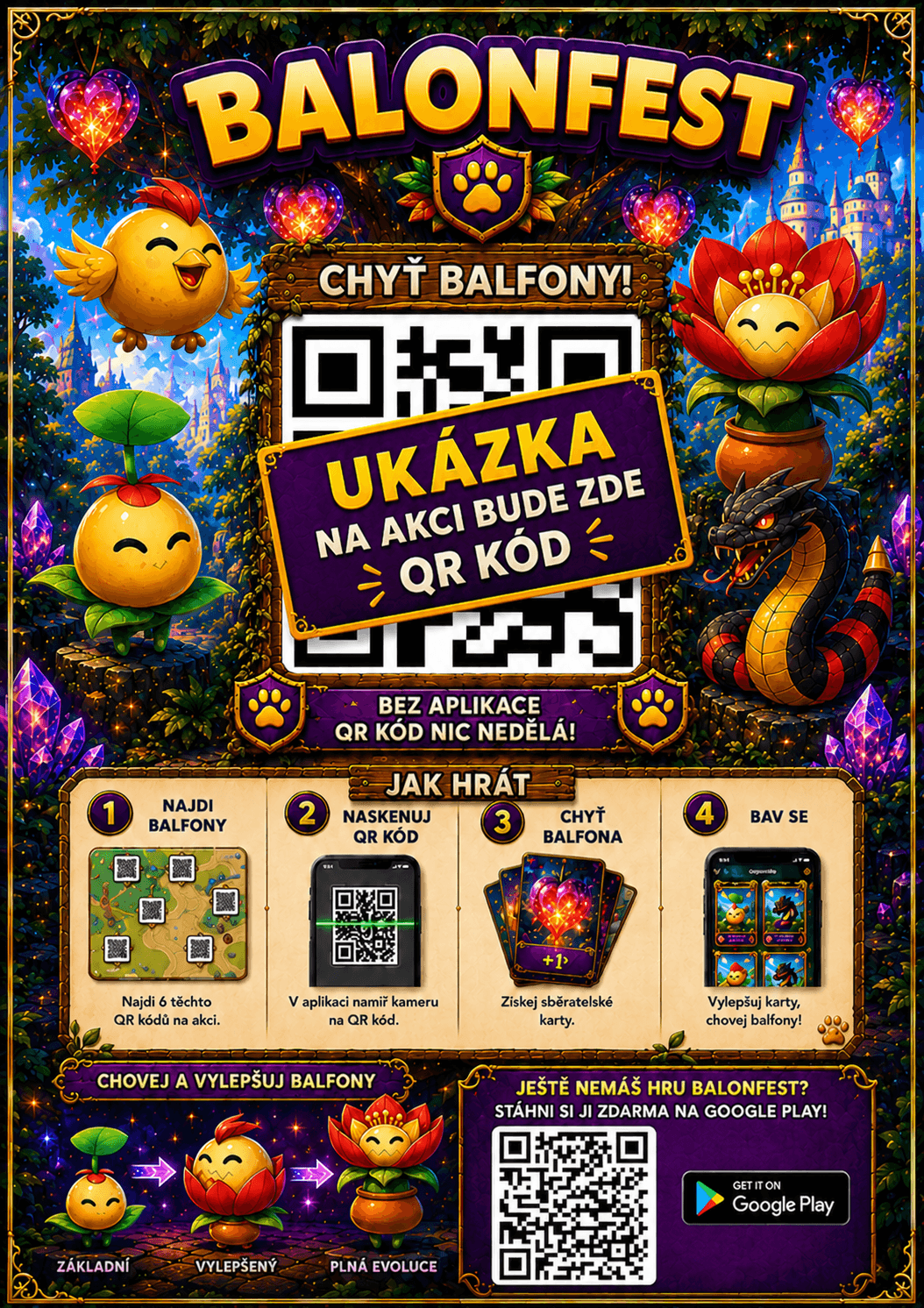 Ukázka QR plakátu BalonFest